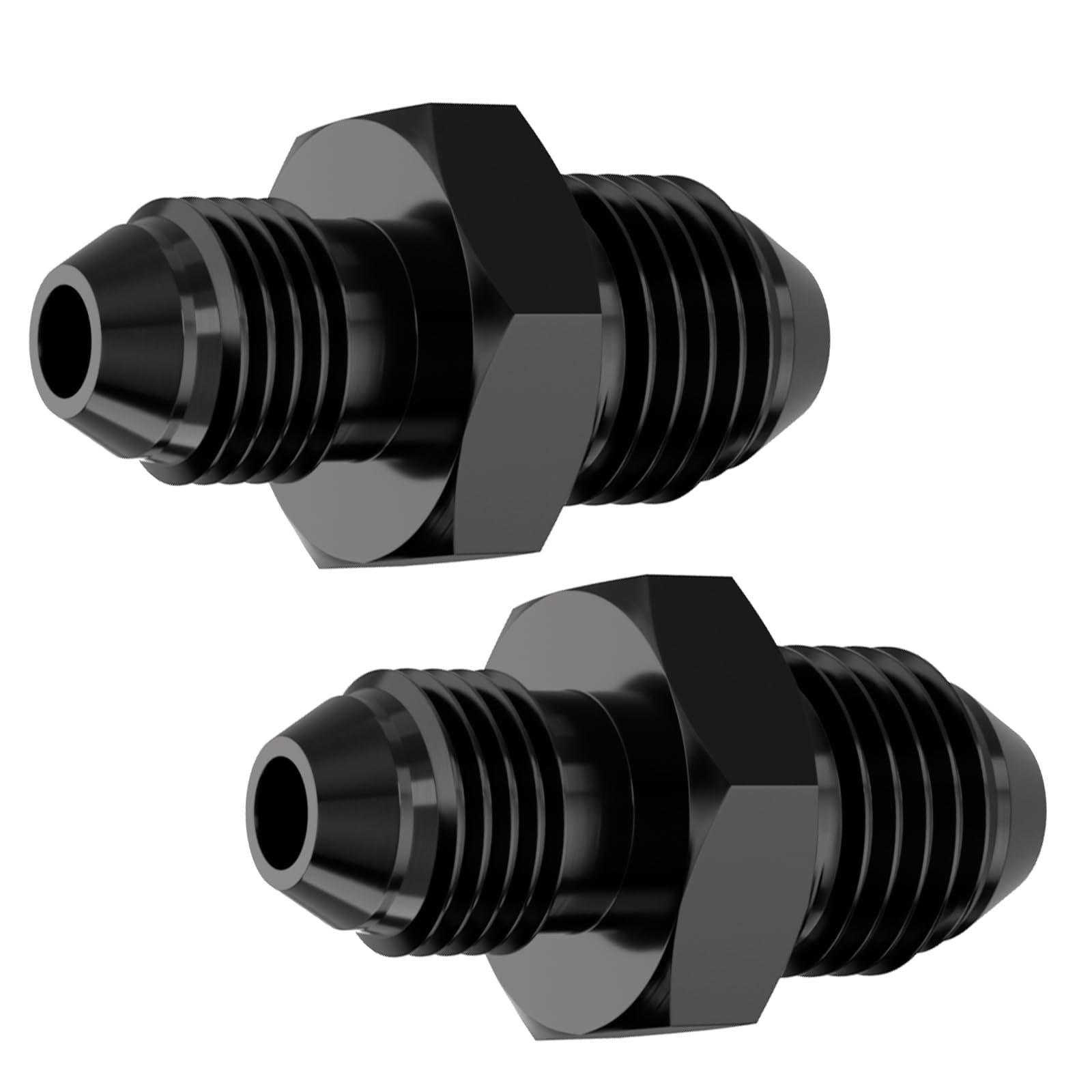 Racores AN6 a AN4 con rosca macho flare recta que evitan fugas en sistemas de combustible