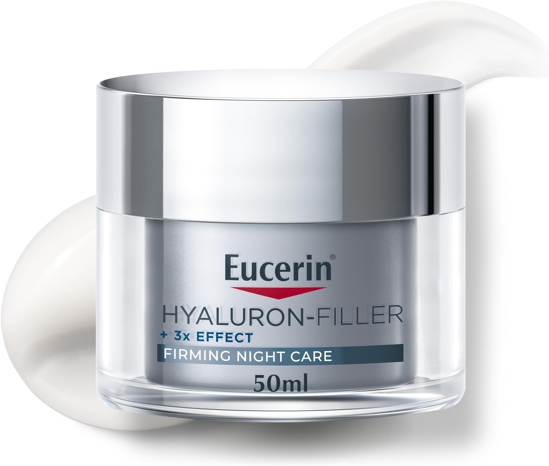 Hyaluron Filler Anti-Aging Face Night Cream with Hyaluronic Acid, Plumps up Deep Wrinkles, For Smoother and Radiant Skin, Moisturizer for All Skin Types, 50ml