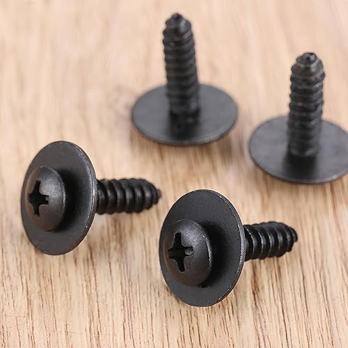 Miniatura 5 de YALOK 40 tornillos autorroscantes Phillips de cabeza de truss, repuesto M4.8-0.063 x 0.701 in, tornillo de ajuste automático Phillips con arandela,