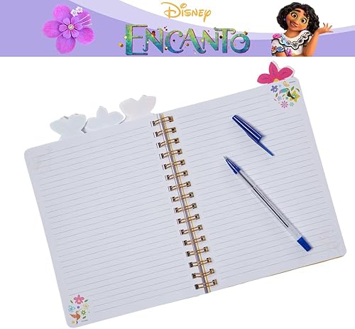 Miniatura 7 de Innovative Designs Disney Encanto - Cuaderno con pestañas encuadernadas, encuadernado en espiral, 96 páginas a rayas, 8 x 7 pulgadas, morado