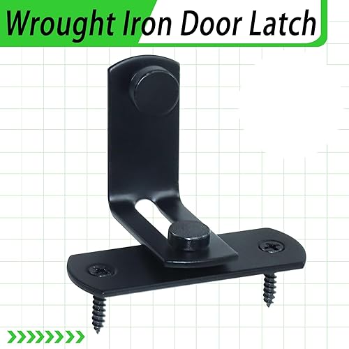 Miniatura 2 de Paquete de 2 cerraduras de puerta corrediza de granero de 90 grados para privacidad, pestillos seguros, pestillo de puerta de cobertizo para valla