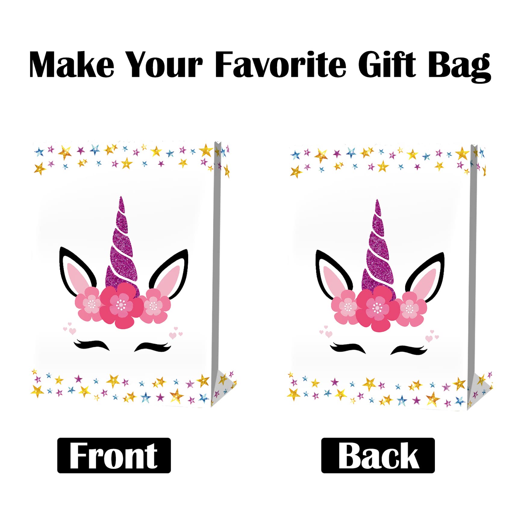 24pc Unicorn Candy Bags - Unicorn Party Favor Bags for Girls' Birthday Decorations