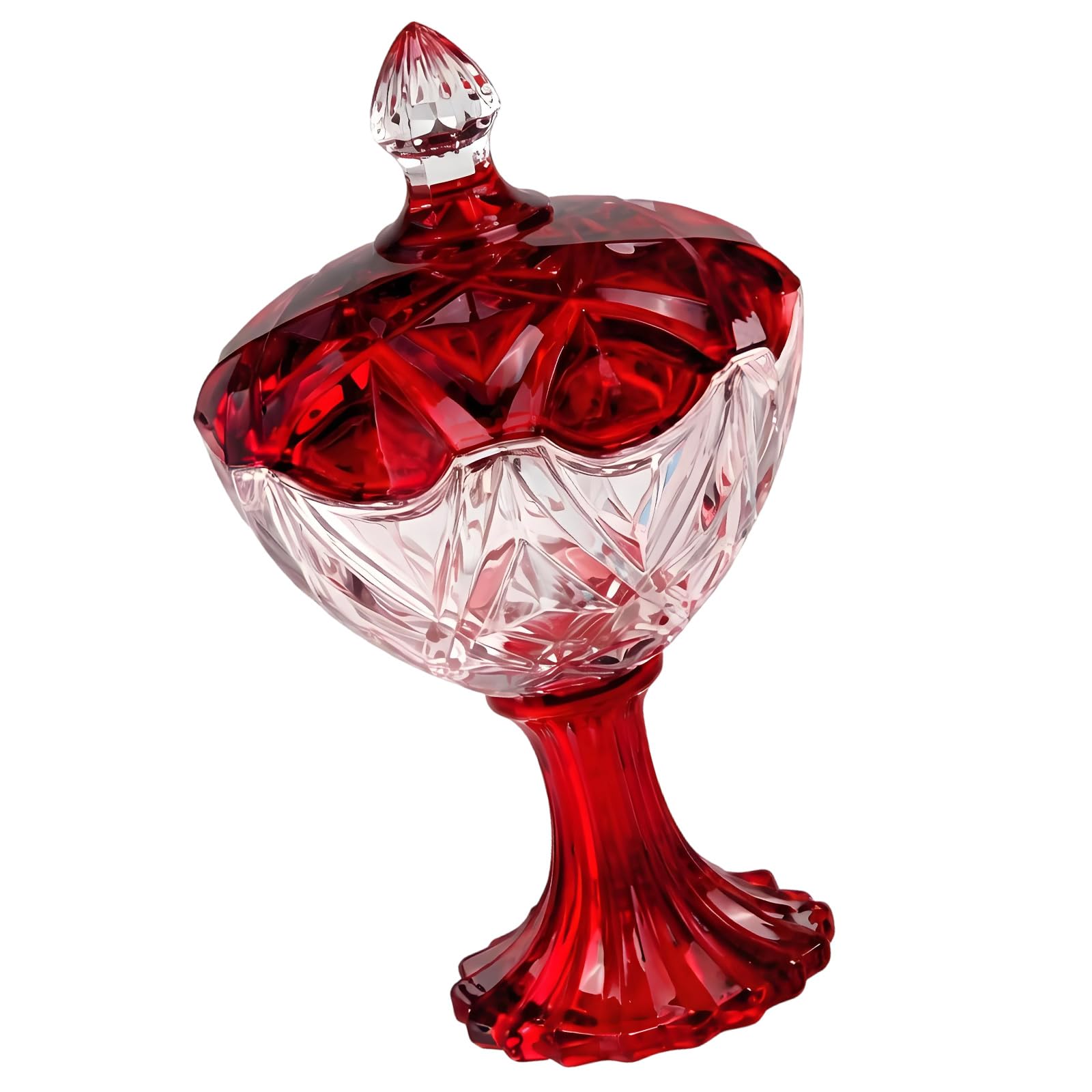 Elnwnnkc Multicolor Glass Jars With Lid Crystal Glasses Candy Dishes Jewelry Box For Wedding, Christmas Party Decorative Candy Bowl Glass Decorative Jars With Lid