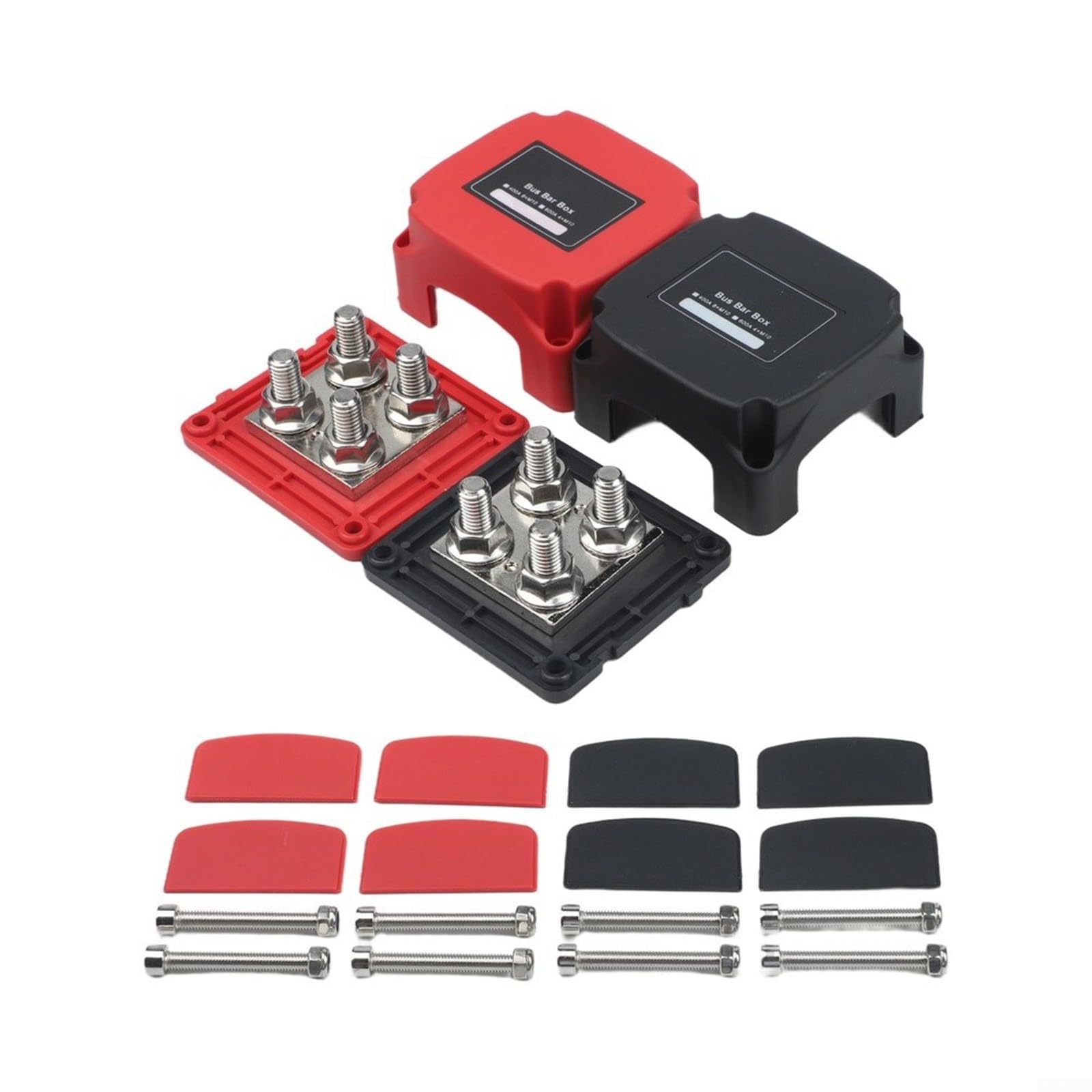 400A Busbar 12-48V DC für m10 Klemmen für Boot 400A Busbar 12-48V(red+black)