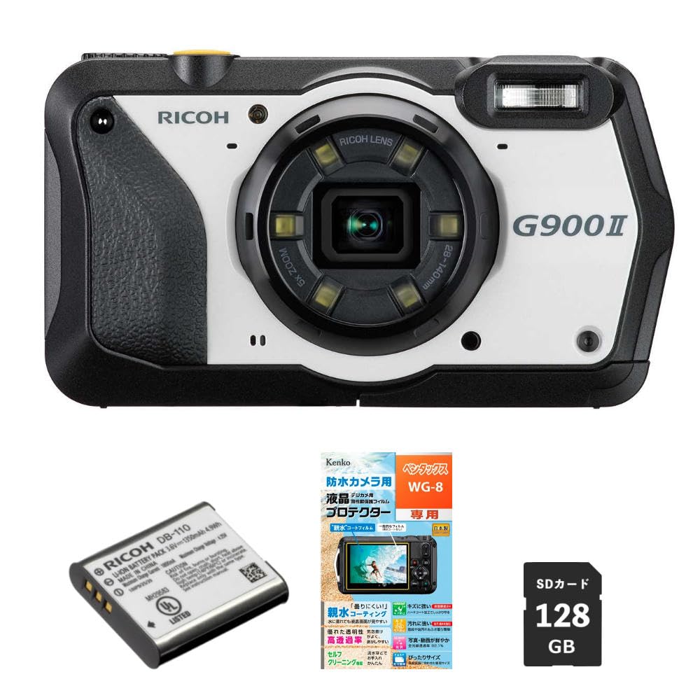 リコー　RICOH G900 防水デジタルカメラ　※バッテリー×2個付き Amazon | リコー デジタルカメラ G900II 予備バッテリー＆液晶保護