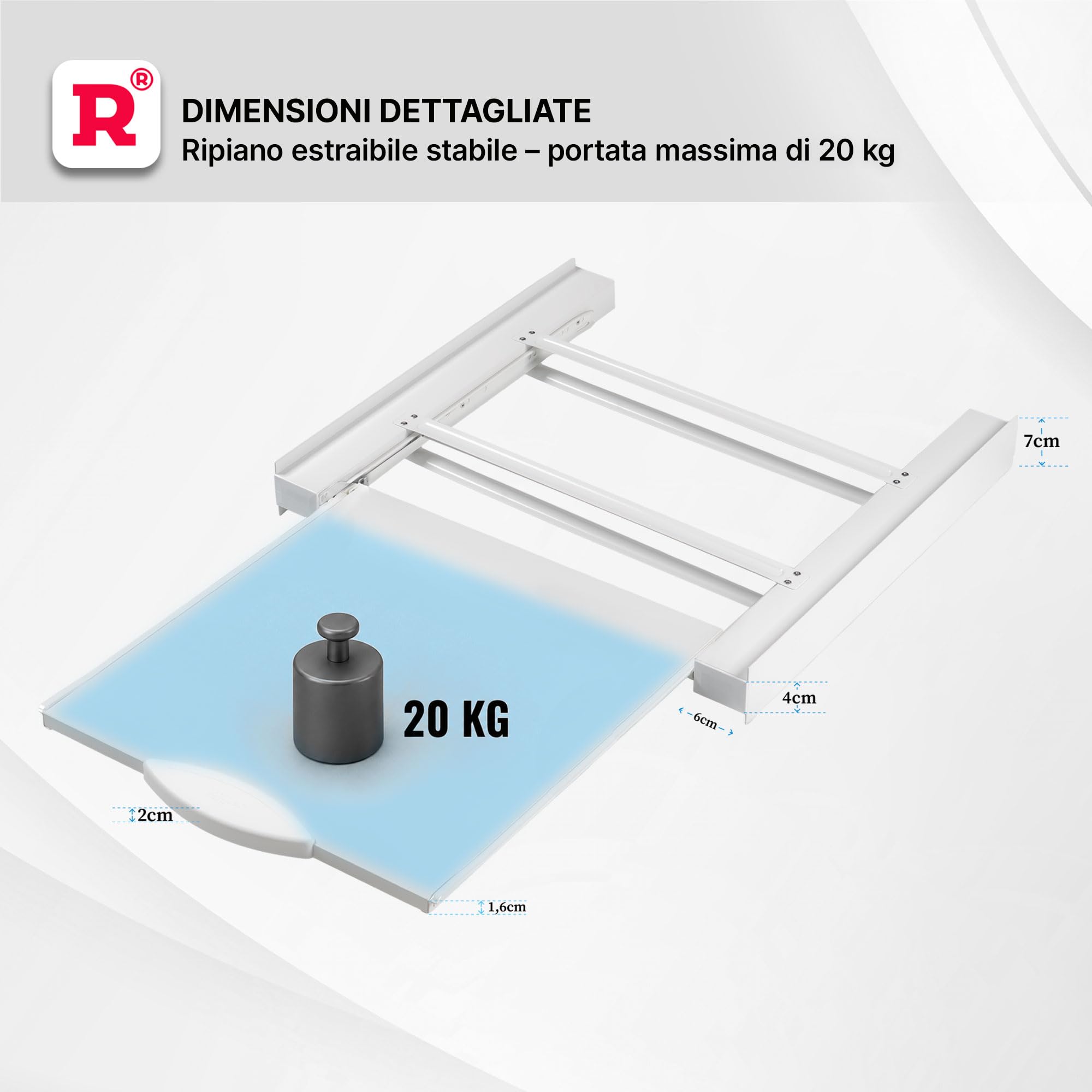 ROLLER Kappatos Kit Sovrapposizione Premium, Ripiano Estraibile, 250 kg