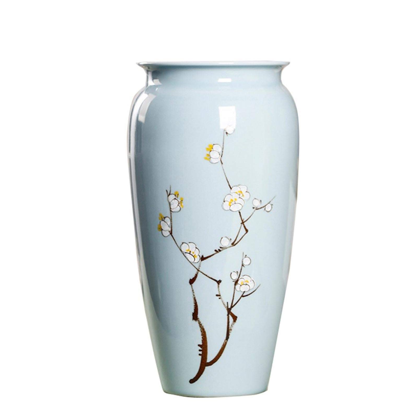 Bzgpmfud D Vase Esktop S For Flower Countertop Cylinder Ceramic S Creative Han Painte Ideal Pampas Grass Rie Flowers(D)
