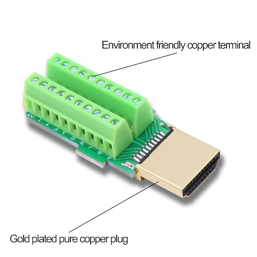 Kit adaptador conector HDMI macho sin soldadura para reparación miniatura 2