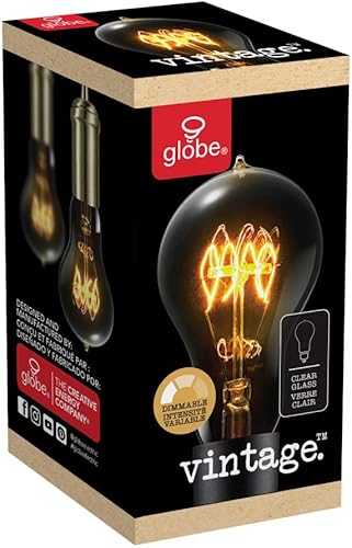 Miniatura 4 de Globe Electric 01325 - Bombilla incandescente de filamento incandescente de 60 W, estilo vintage, A19, base E26, 245 lúmenes, blanco suave