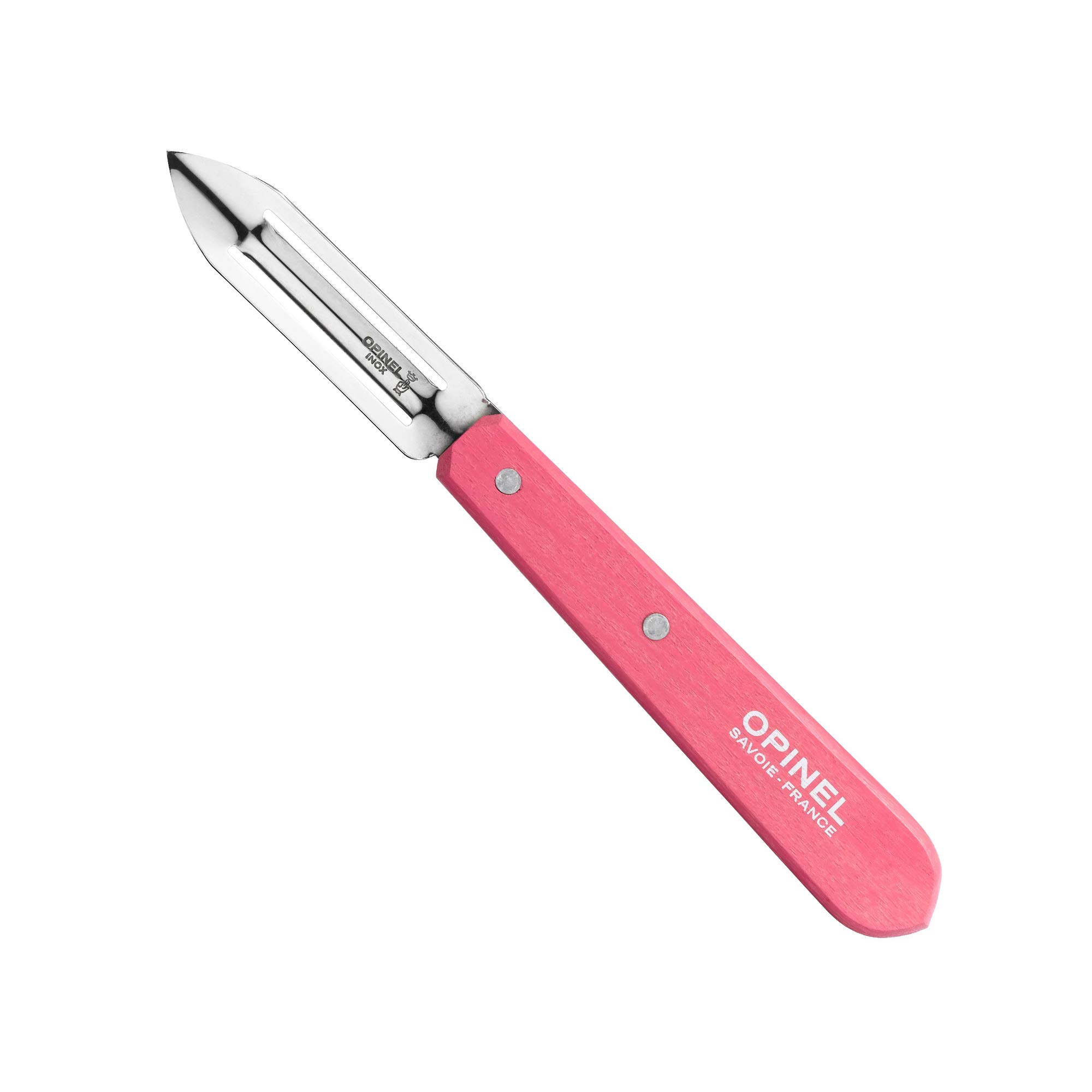 Opinel - Coffret Les Essentiels Fifties - Coffret Cuisine Couteau d’Office, Couteau Cranté, Couteau à Légumes, Couteau Eplucheur - Inox & Charme - Mandarine, Poivre, Tilleul & Rose