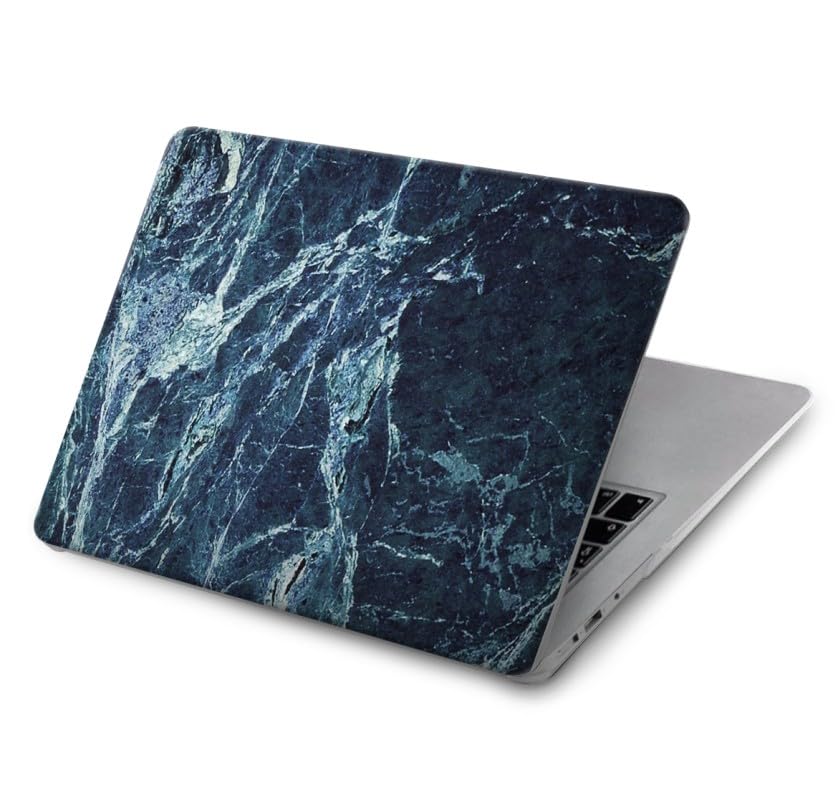 Housse MacBook Air 13 anti rayure étui rigide marbre bleu M2 M3 coque