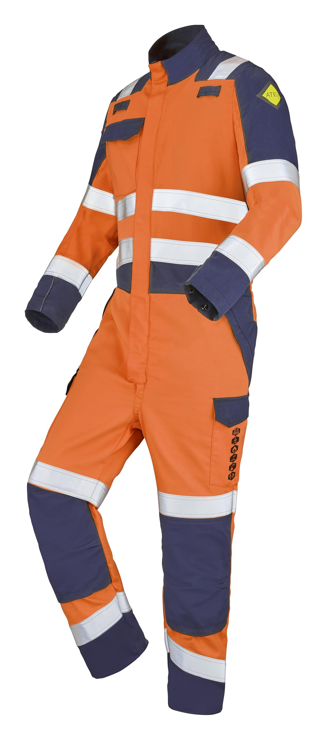 ATEX HV 300 XP Galan Combinaison zippée Orange/bleu marine Taille L