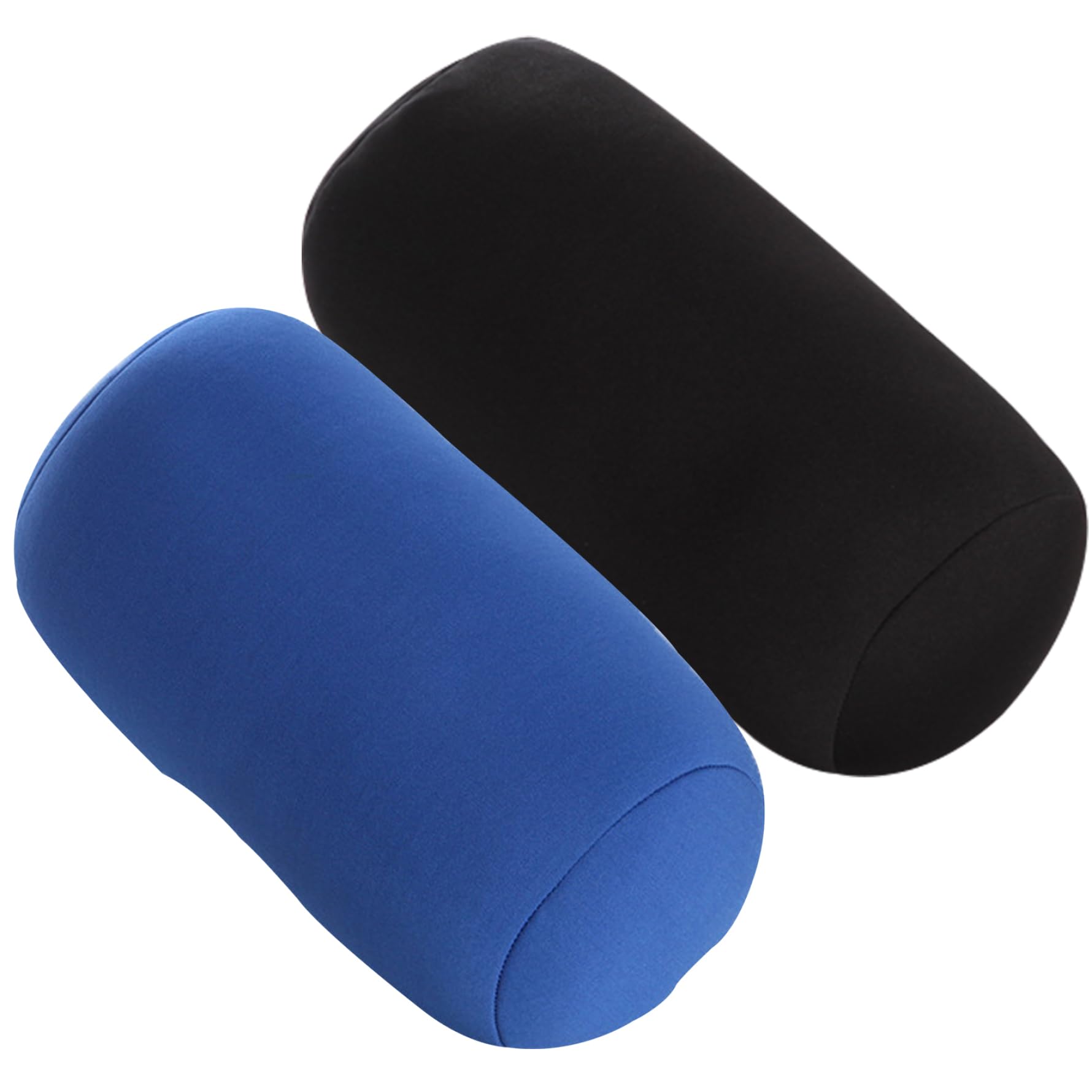 Syglawnd Squish Pillow, Microbead Pillow 2 Pcs Squish with Microbead 11.8 x 6.3 Inch Cylinde Neck Arm Back Support Roll Bolster for Plane Car Travel Recliner Sleeping, Bolster