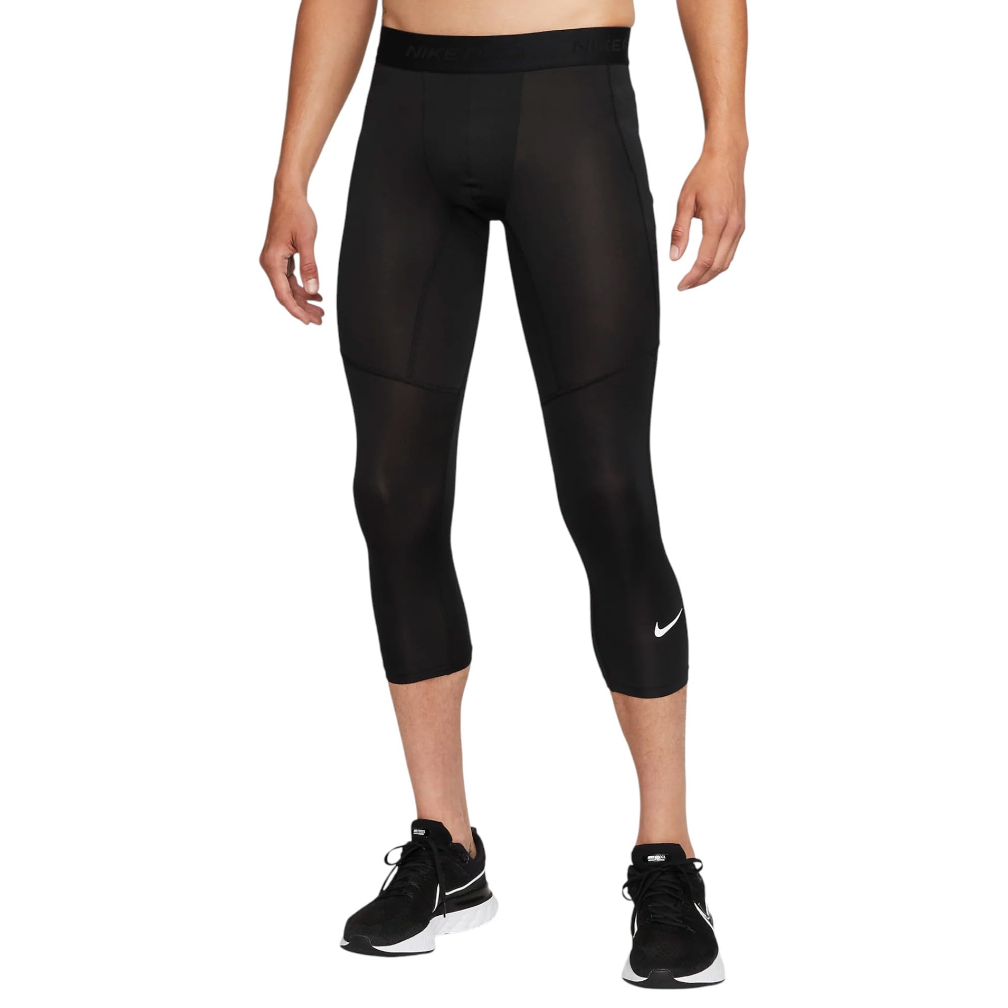 Nike Herren Leggings NP DF 3QT Tight – Black/White, Größe M
