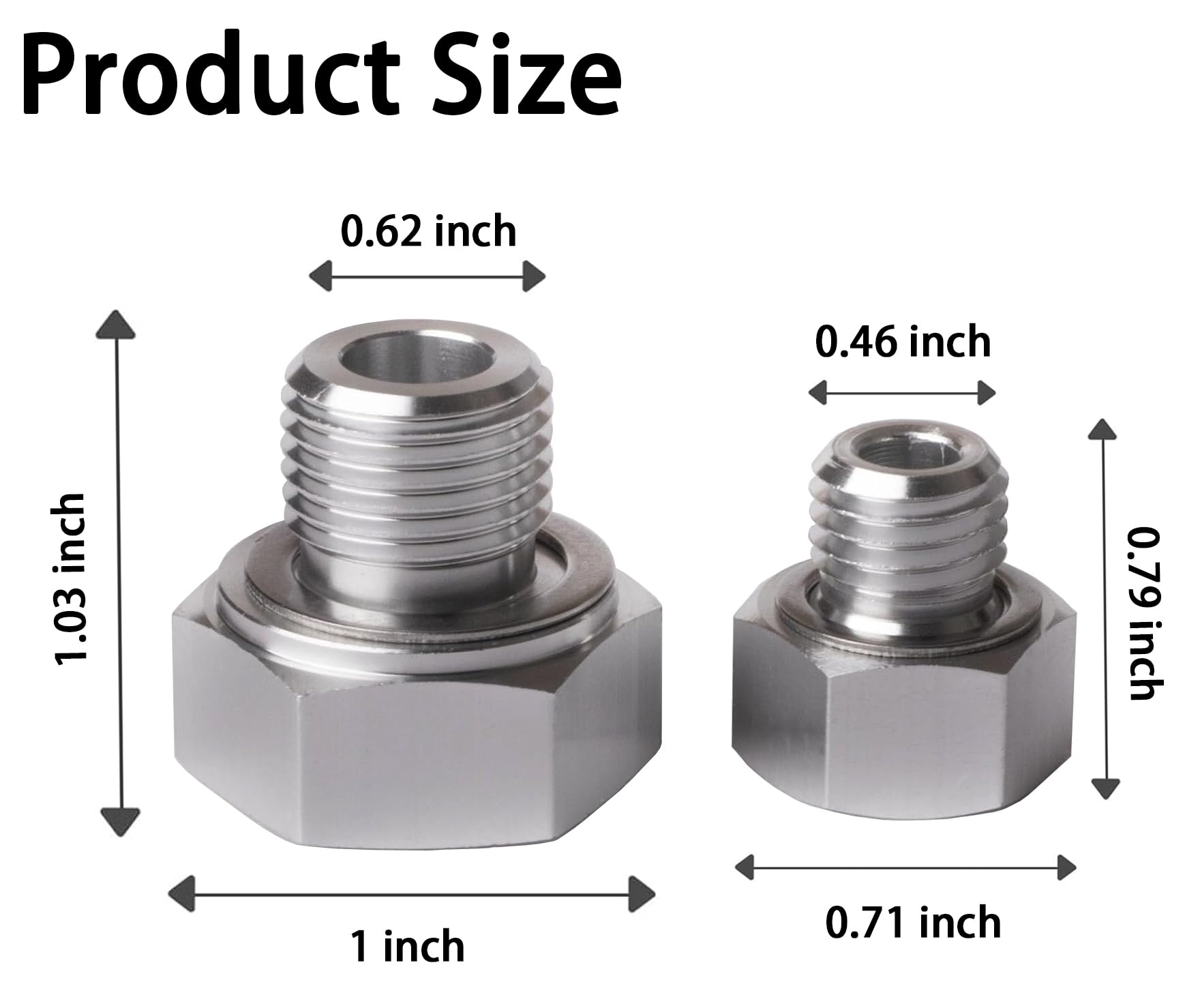 LS Swap Oil Pressure Sensor Adapter M16 1.5 & M12 1.5 to 1/8 NPT for All GM LS Engines LS1 LSX LS3 4.2L 4.3L 4.8L 5.3L 6.0L 6.2L