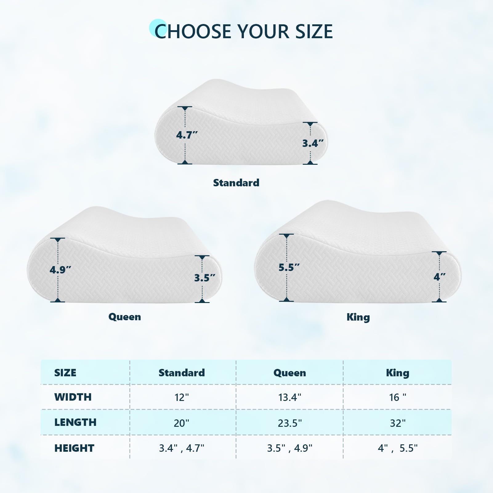 Neck Pillow Memory Foam Pillows - Ergonomic Pillow for Neck Shoulder Pain Relief Cooling Gel Pillow Bed Pillow for Sleeping Orthopedic Cervical Pillow Support for Side Back Stomach Sleep Standard Size