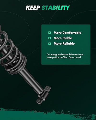 Vista 150 de SCITOO Puntales delanteros completos de resorte para Mercedes-Benz C230 08-09, para Mercedes-Benz C250 10-11, Mercedes-Benz C300 08-11