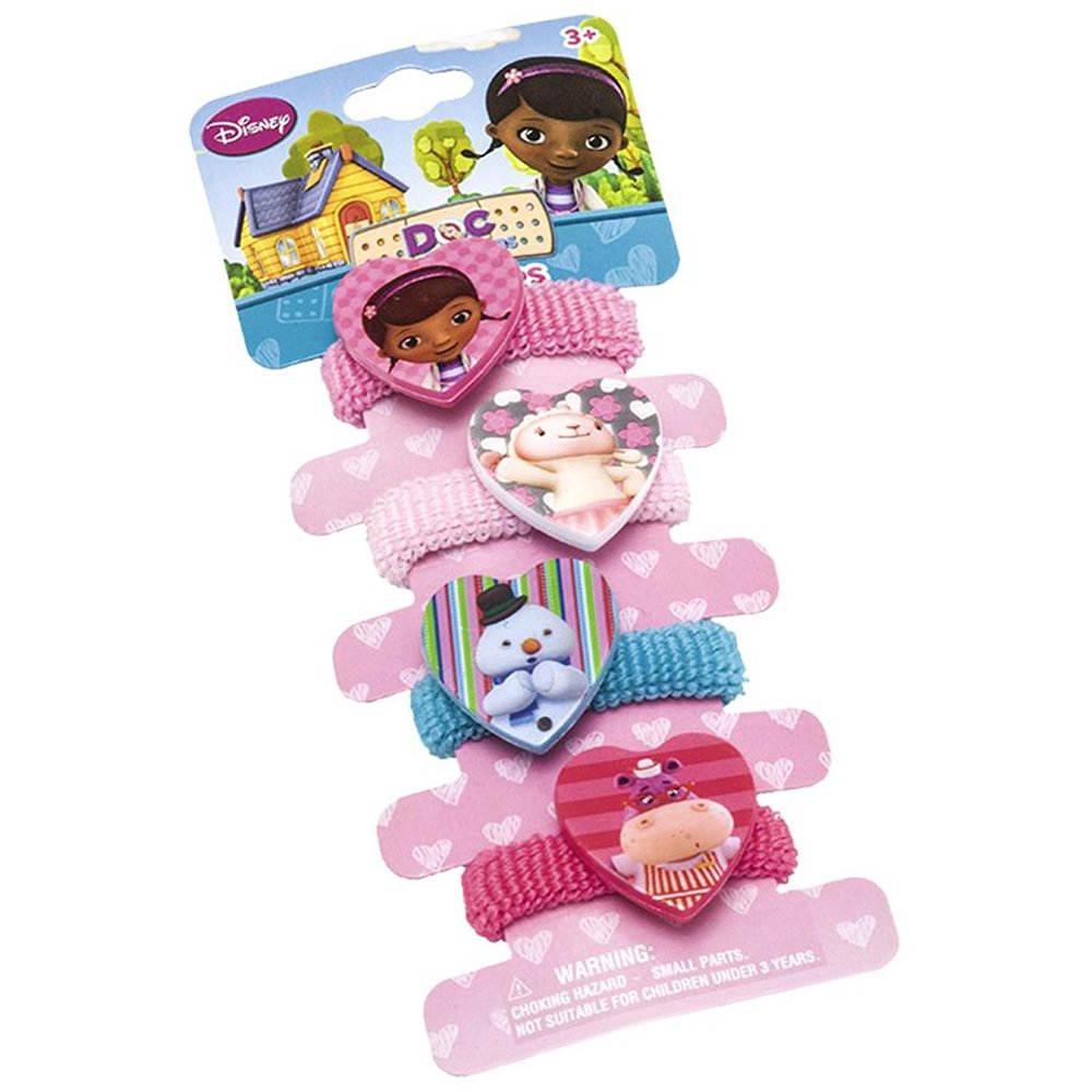 Joy Toy Doc Mcstuffins 4 Motives Hair Bands (Multi-Colour)