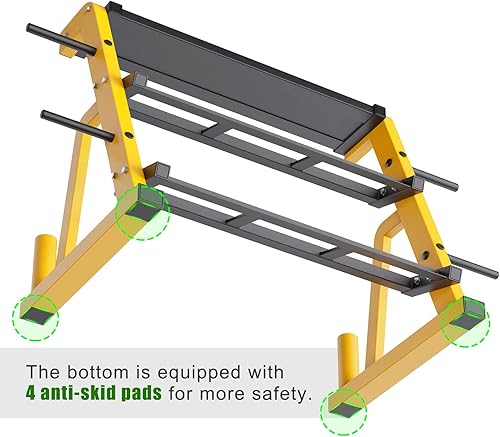 Vista 8 de Kipika Soporte para Mancuernas de Servicio Pesado de 3 Niveles Multifuncional, Soporte de Peso para Mancuernas, Equipo de Gimnasio en Casa, Adecuado