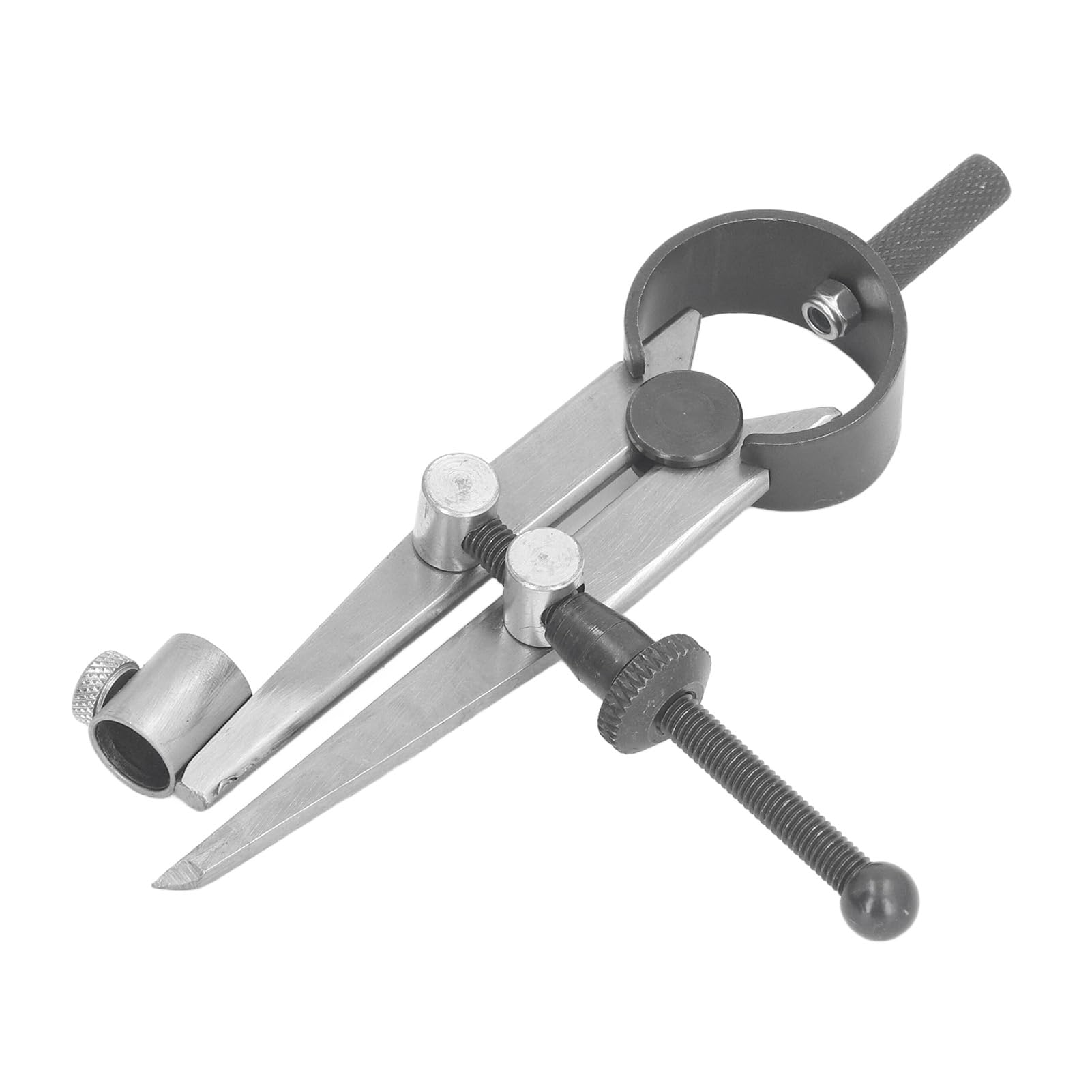 125mm Carbon Steel High Hardness Wing Divider Leather Woodworking Compass with Pencil Holder for Crafting Workshop