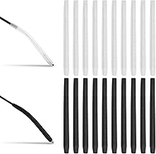 10 Pairs Silicone Arms, Non-Slip Glasses Holder, Non-Slip Glasses Covers, Soft Pads Non-Slip Temple Covers (White and Black)