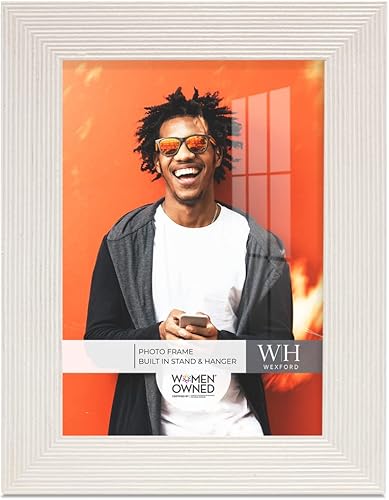 Miniatura 2 de Renditions Gallery Marco de fotos de 3.5 x 5 pulgadas, diseño de madera de estilo moderno y vidrio de alta definición, listo para pared y mesa,