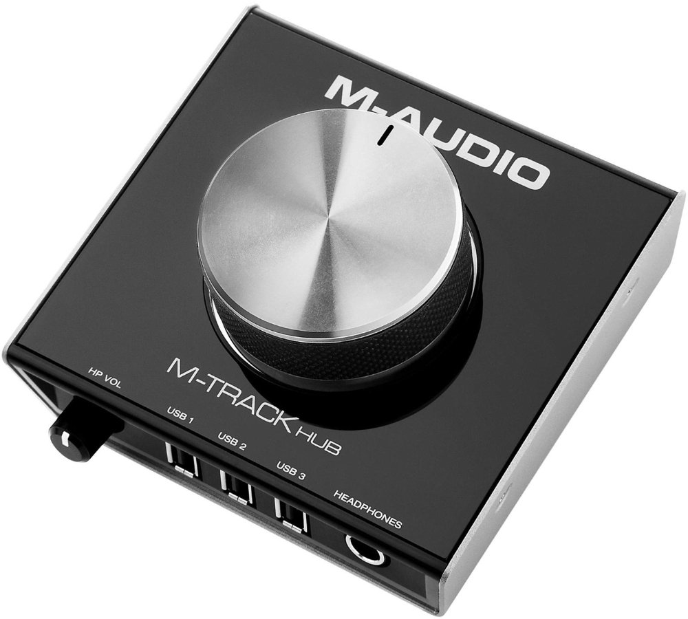 M-Audio M-Track Hub | USB Monitoring Interface with Built-In 3-Port Hub (24-bit/48 kHz)