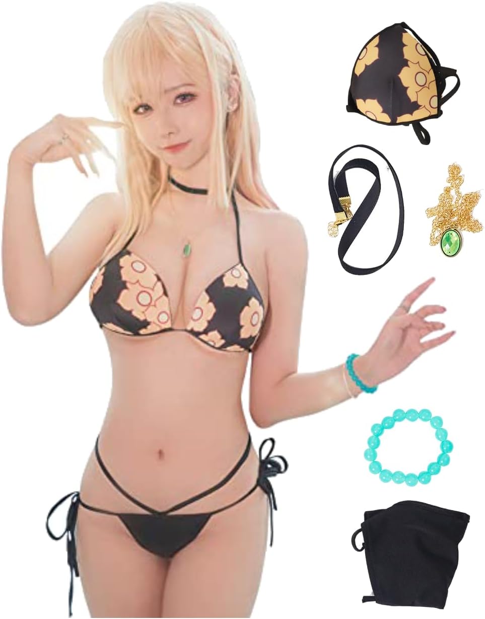 Marin Kitagawa コスプレ 水着 女性用 アニメ 水着 ビキニ ツーピース セット