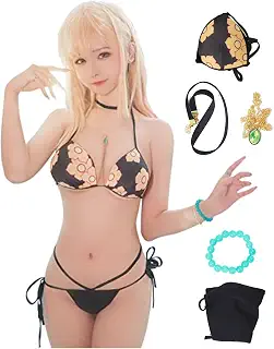 Roocnie Marin Kitagawa コスプレ 水着 女性用 アニメ 水着 ビキニ ツーピース セット