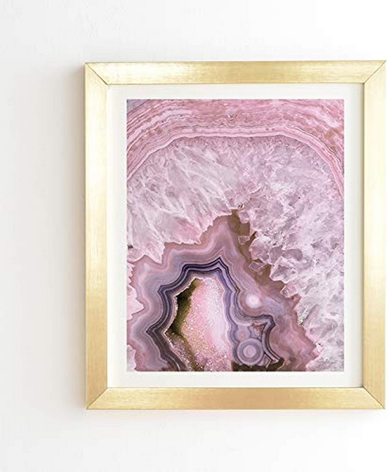 Deny Designs Emanuela Carratoni Pale Pink Agate Poster, 18 in x 24