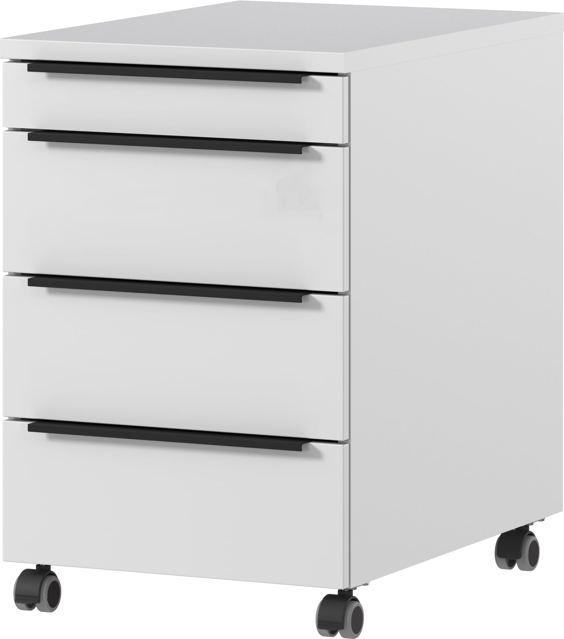 Germania Rollcontainer 4377-69, in Lichtgrau, mit Utensilienfach, 42 x 63 x 60 cm (BxHxT)