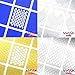 Whats Up Nails - Nail Vinyl Stencils Variety Pack 4pcs (Droplets, Art Deco, Honeycomb, Diamond Pattern) for Nail Art Design
