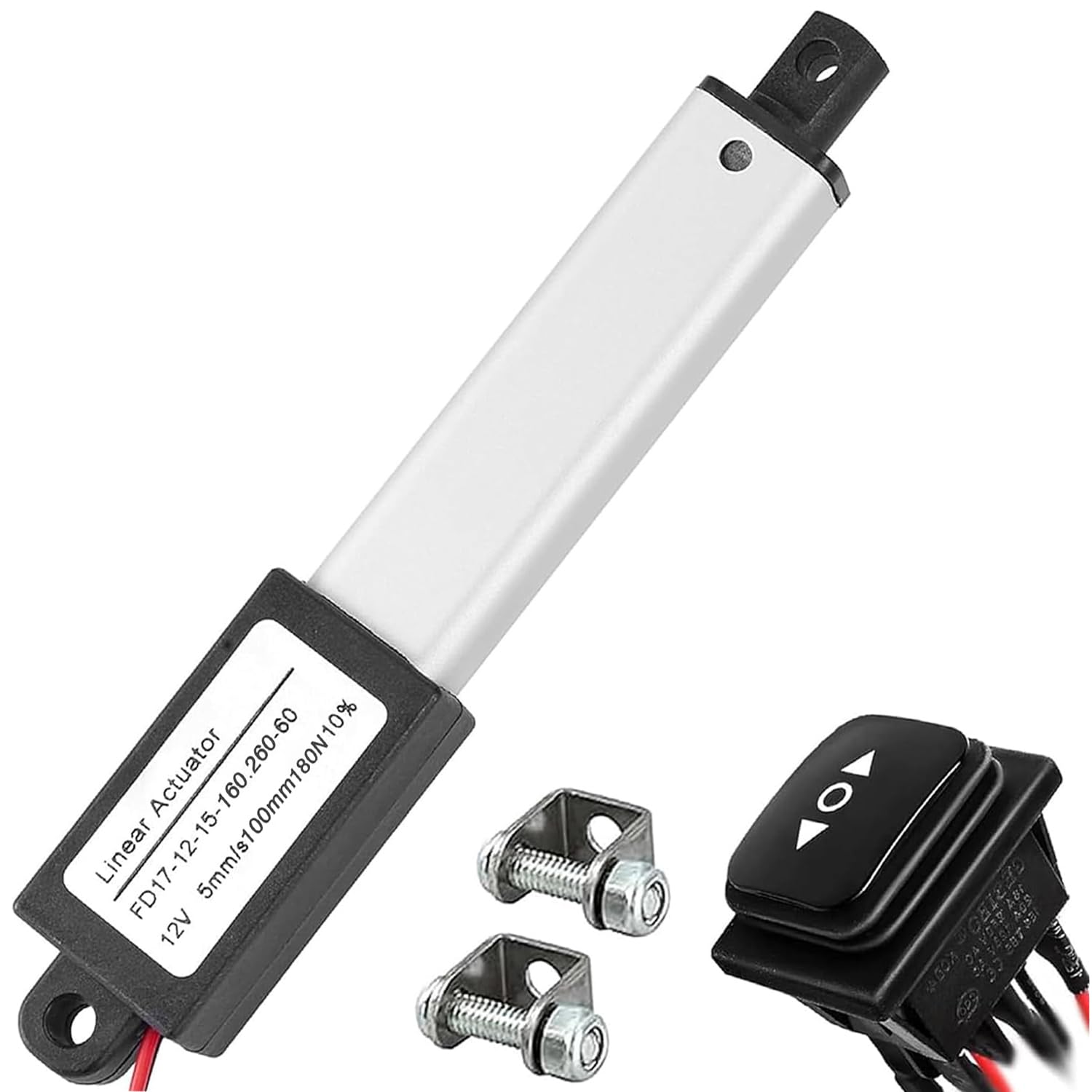 4" Stroke 12V Mini Linear Actuator,180N Waterproof Mini Electric Actuator