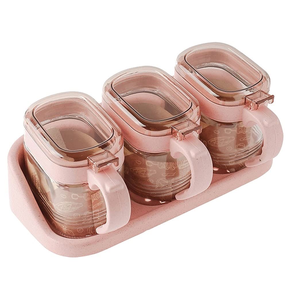 Barattolo di condimento Ciotola di zucchero in vetro trasparente, scatola di condimento condimento Jar Jar Home Cucina Zucchero e spezia Salt Shaker Coffee Bar Restaurant (10 once) Conservazione perfe