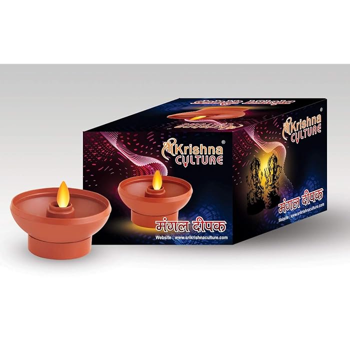 Buy Sri Krishna CultureFlameless LED Flickering Flame Diya/CandleReal