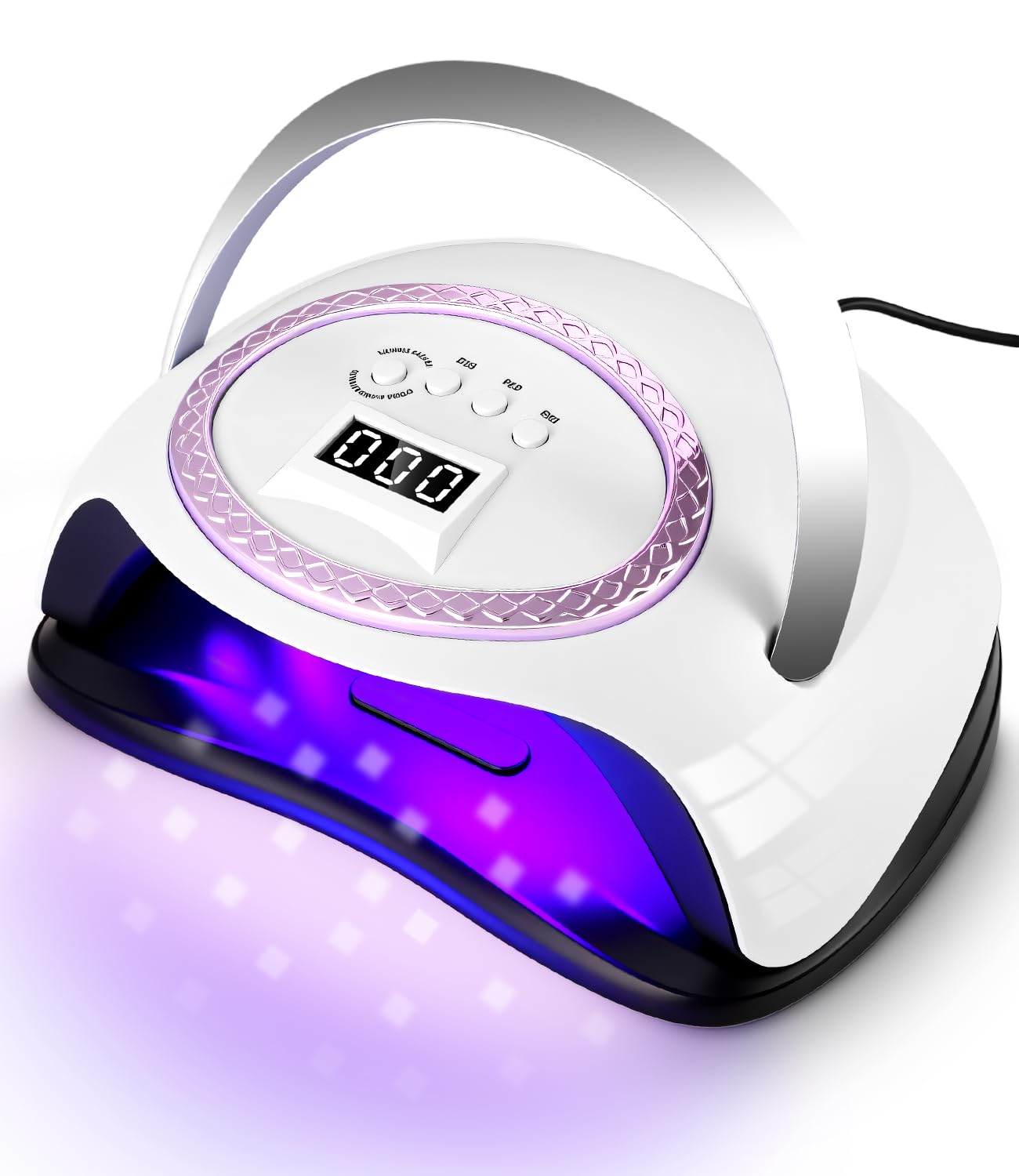 288W Lámpara Secadora UV Uñas, Lampara Uñas Semipermanentes, Lampara UV LED Uñas Profesional con 4 Temporizador, Sensor de Automático, Secador de Uñas Para Manicura/Pedicura, Salón o Hogar