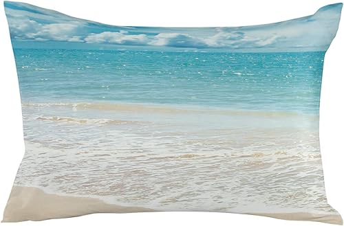 Miniatura 7 de Fundas de almohada impermeables para exteriores, fundas de almohada rectangulares de jardín, fundas de cojín de verano para verano, océano, playa,