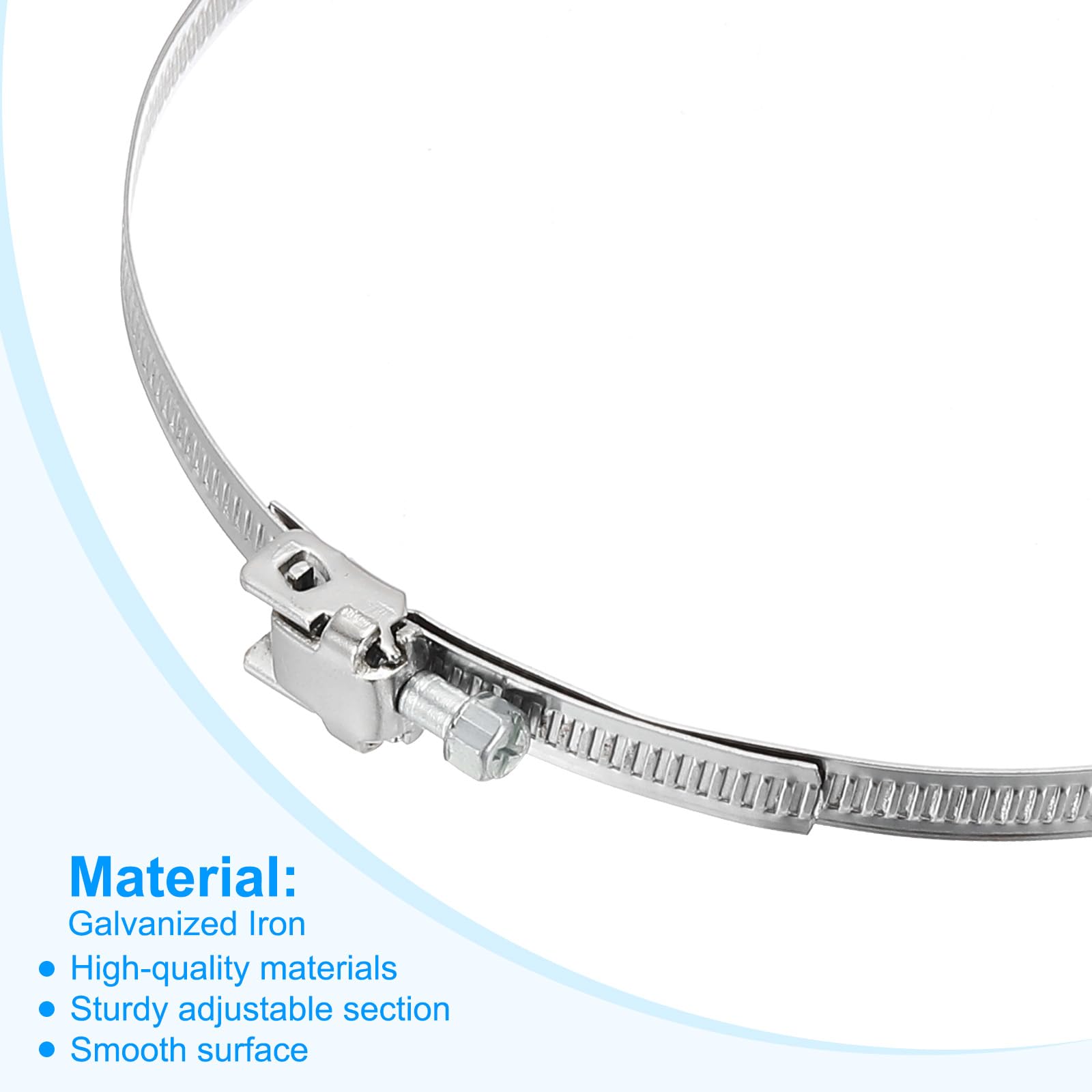 PATIKIL 6 Inch Adjustable Pipe Hose Clamp - Image 4