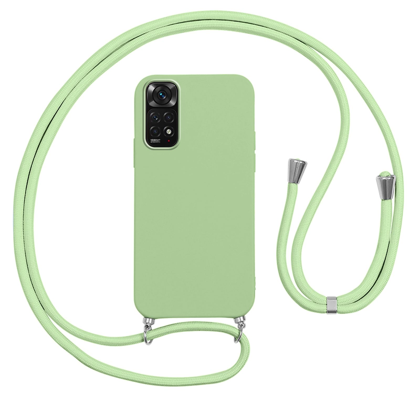 Custodia Per Xiaomi Redmi Note 11/11S Con Cordino - 2 Pezzi In Silicone Morbido, Viola E Blu - Foto 2