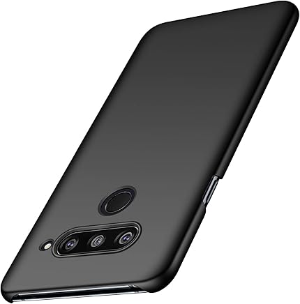 anccer Funda LG V40 ThinQ [Serie Colorida] [Ultra-Delgado] [Ligera] Anti-rasgu?os Estuche para Carcasa LG V40 ThinQ (Negro Liso)