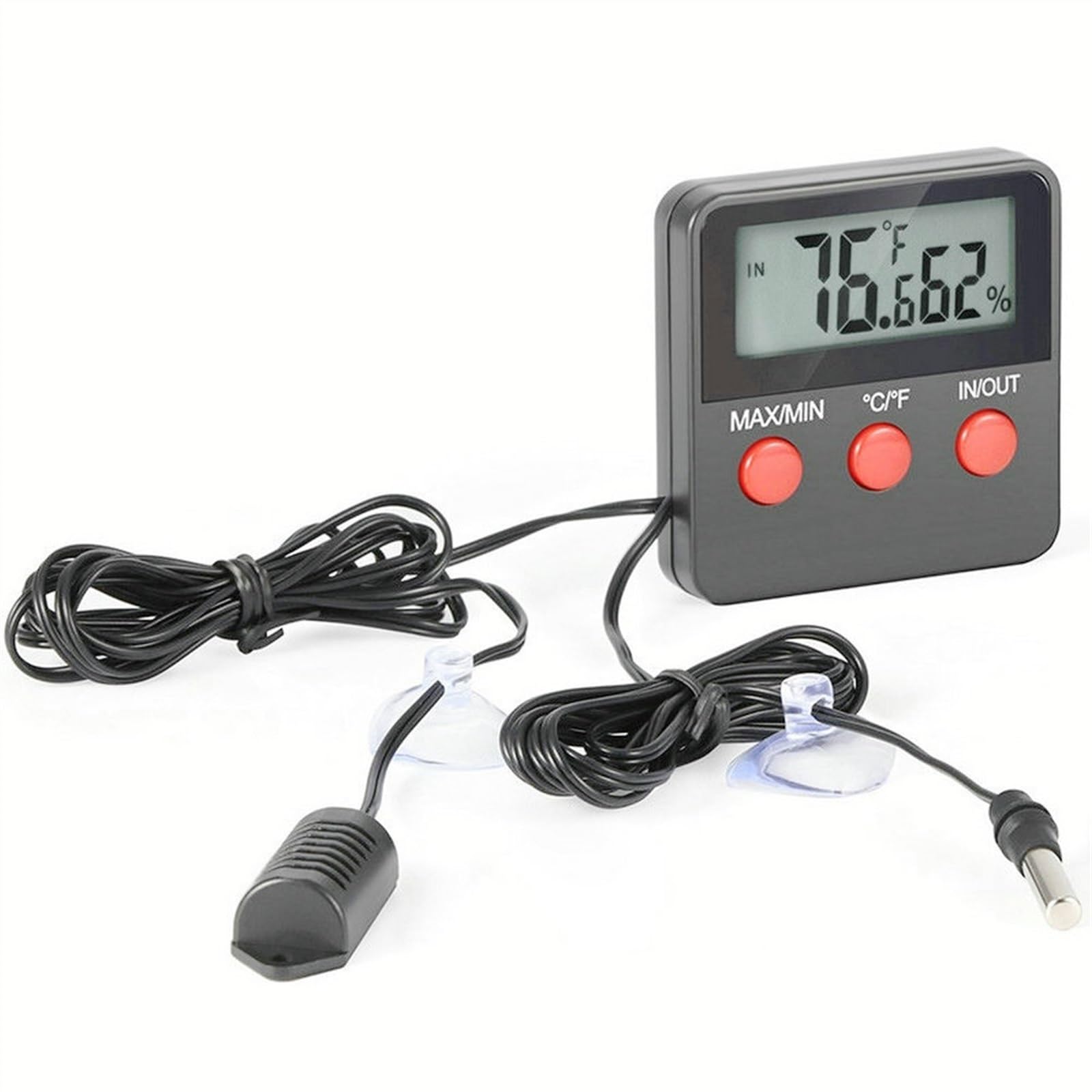 Misuratore digitale di temperatura e umidità Display LCD Termoigrometro for incubatrice da esterno con sonda for sensore di uova da cova for animali domestici