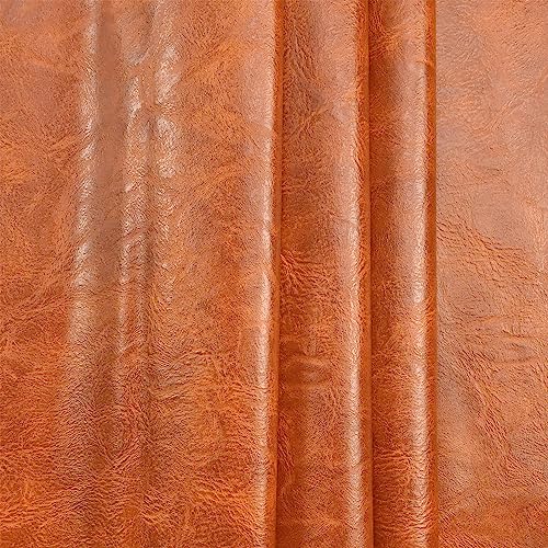 250cm x 140cm (98 x 54 Inch) Soft Leather Fabric - Faux Leather Fabric -1mm Thick for Upholstery - DIY Crafts - Light Brown Crazy Horse Distress