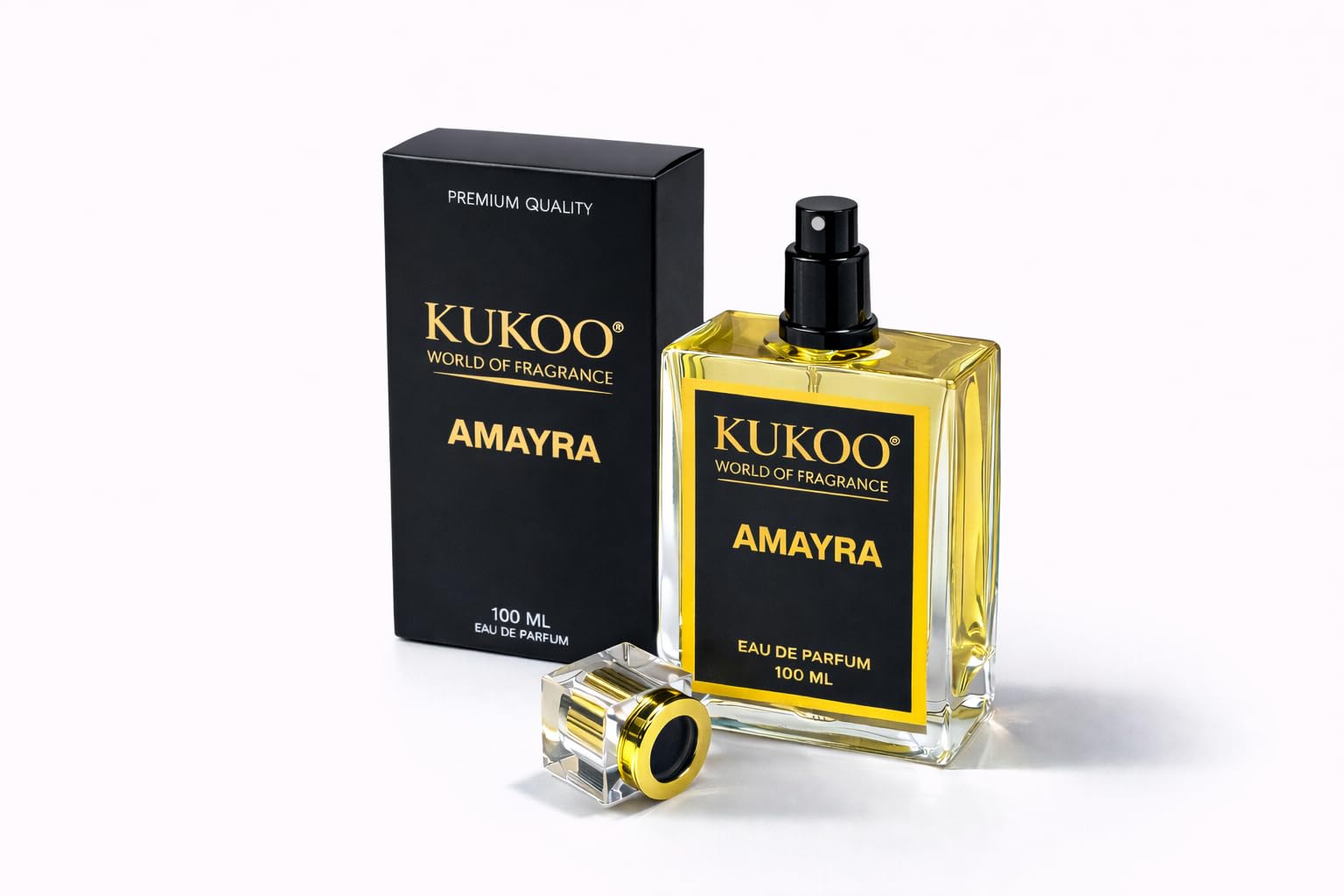 Kukoo India Luxury AMAYRA Perfume for Women | Long Lasting | Eau De Parfum | Black XF Woman Fragrance | Strong Smell | Premium Scent | Ideal Gift for Women (100ML) 1