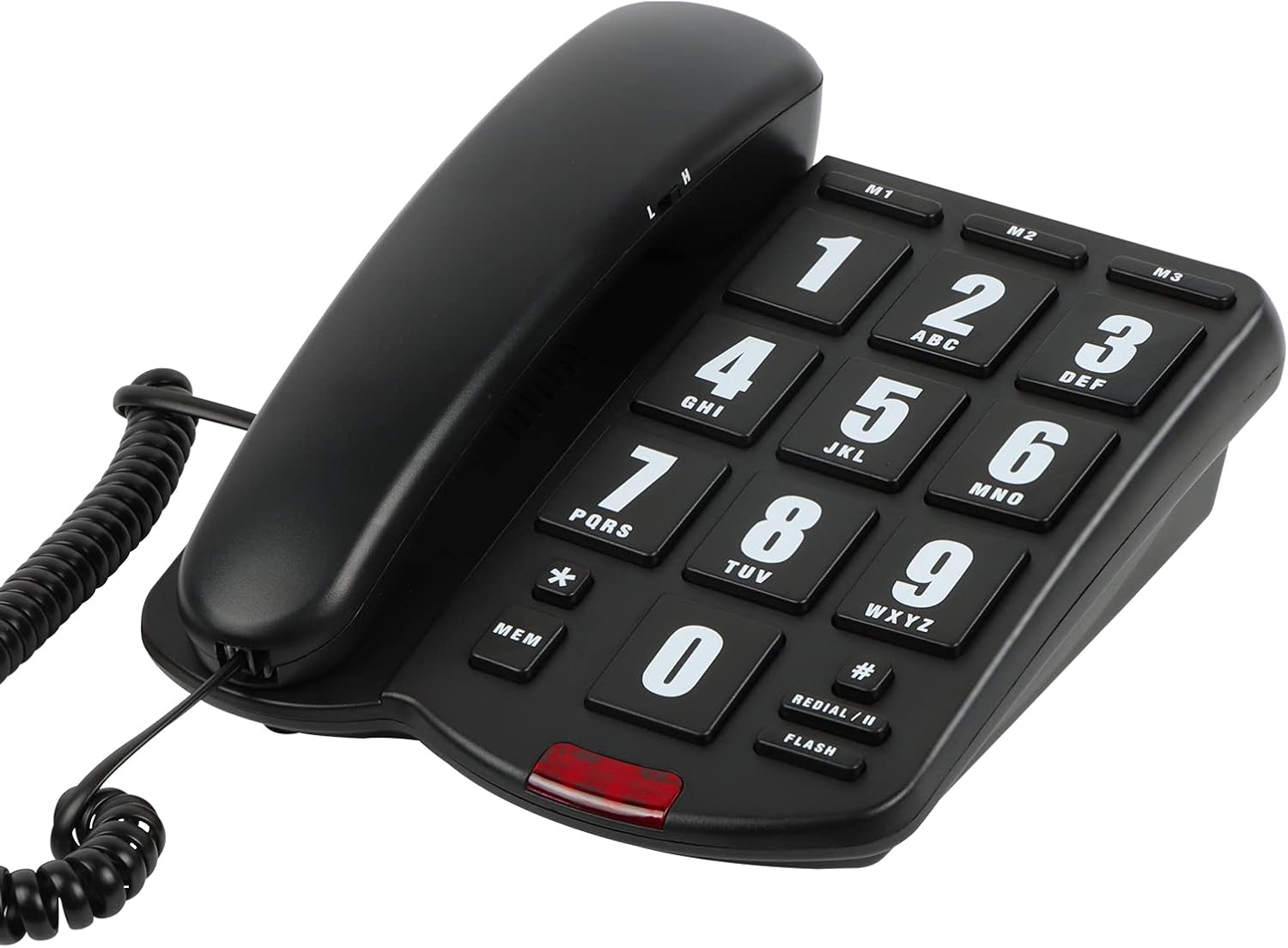 Landline Phones for Seniors, Big Button Telephone with Loud Volume and One-Touch Speed Dials, Corded Telephone Landline Phones for Visually and Hearing Impaired (Black) Landline Phones for Seniors, Big Button Telephone with Loud Volume and One-Touch Speed Dials, Corded Telephone Landline Phones for Visually and Hearing Impaired (Black)