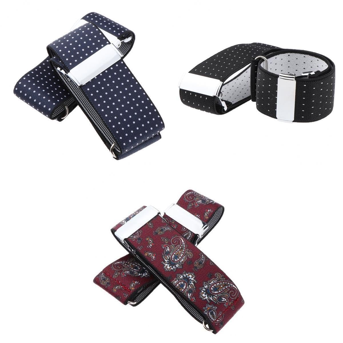 3Pairs Anti-Slip Elastic Shirt Sleeve Holders Polka Dot Armbands Garters | Mens Accessories | Key Chains Rings & Cases-image-10