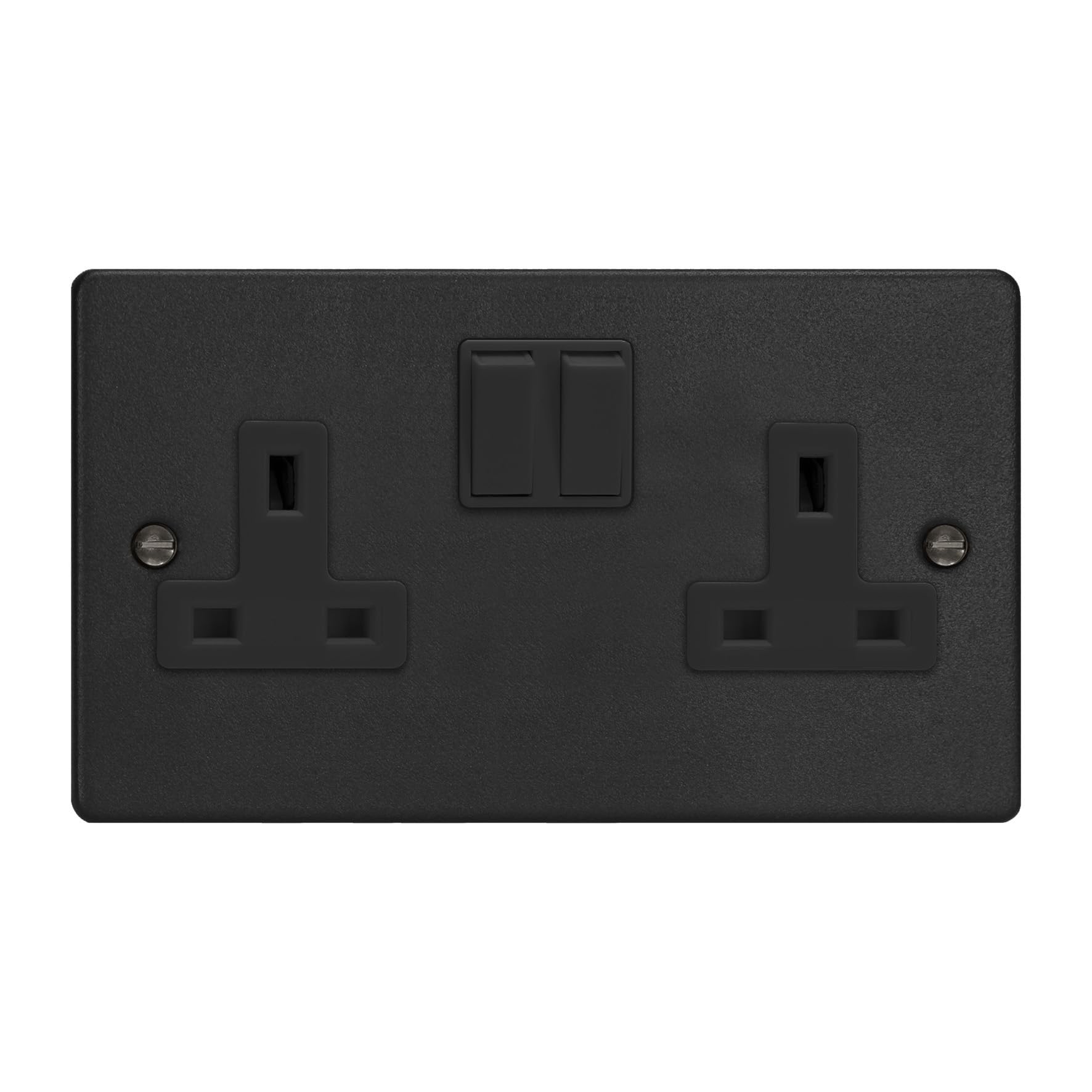 Varilight XDE5B.MB 2-Gang 13A Double Pole Switched Socket Matt Black