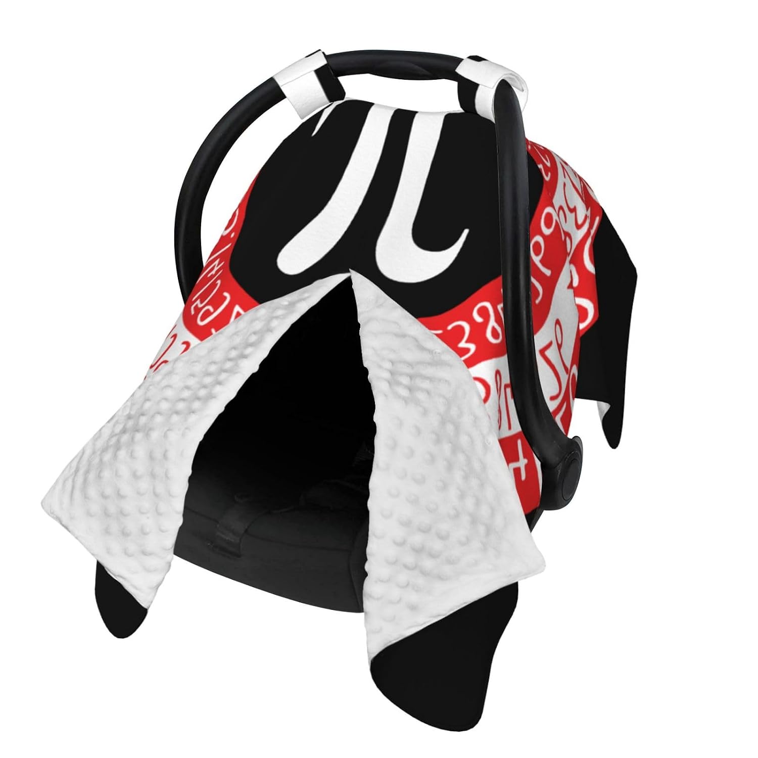 Pi Day Mathematics Symbol Baby Car Seat Cover & Breastfeeding Nursing Cover - Breathable Stretch Fabric Multi-Use Nursing Cover for Breastfeeding