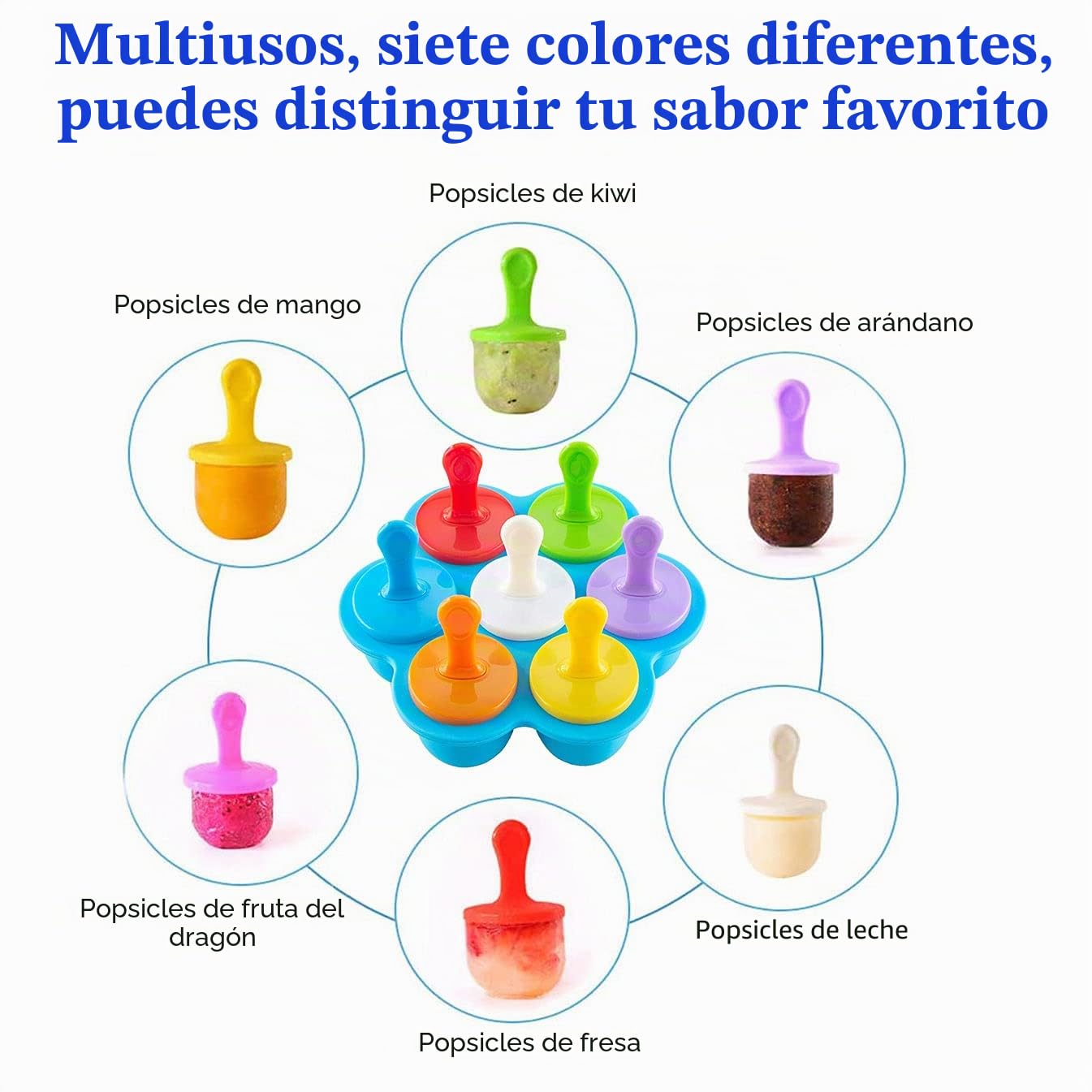 Multifuncional Moldes de Paletas,Mini Molde de Silicona,Mini Moldes Helados Silicona,Molde Paletas Ice Cream Mold para Alimentos para, Hielo, Chocolate, Paletas de Hielo, Helado