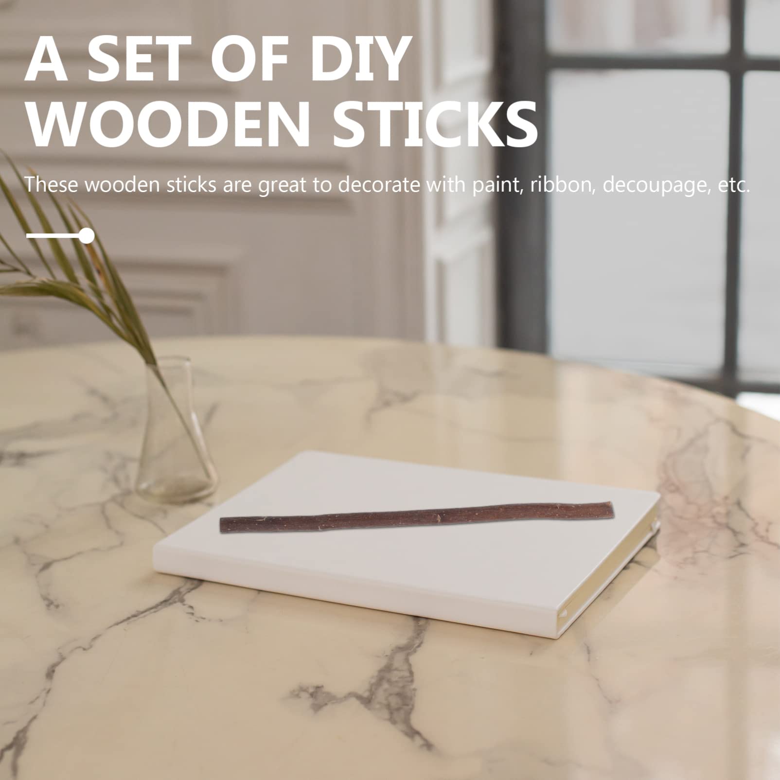 NUOBESTY 7 Set Ramo Decorazioni Cameretta Decorazione Natale Accessori Per Diy Materiali Per Diorami Telaio Jumbo Decorazioni in Bastoncini Di Legno Fornitura Fai Da Te Coffee 40 Pezzi * 7