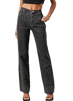 é rhinestone jeans black Judy Blue High Waist Rhinestone Embellishment Slim Fit Black